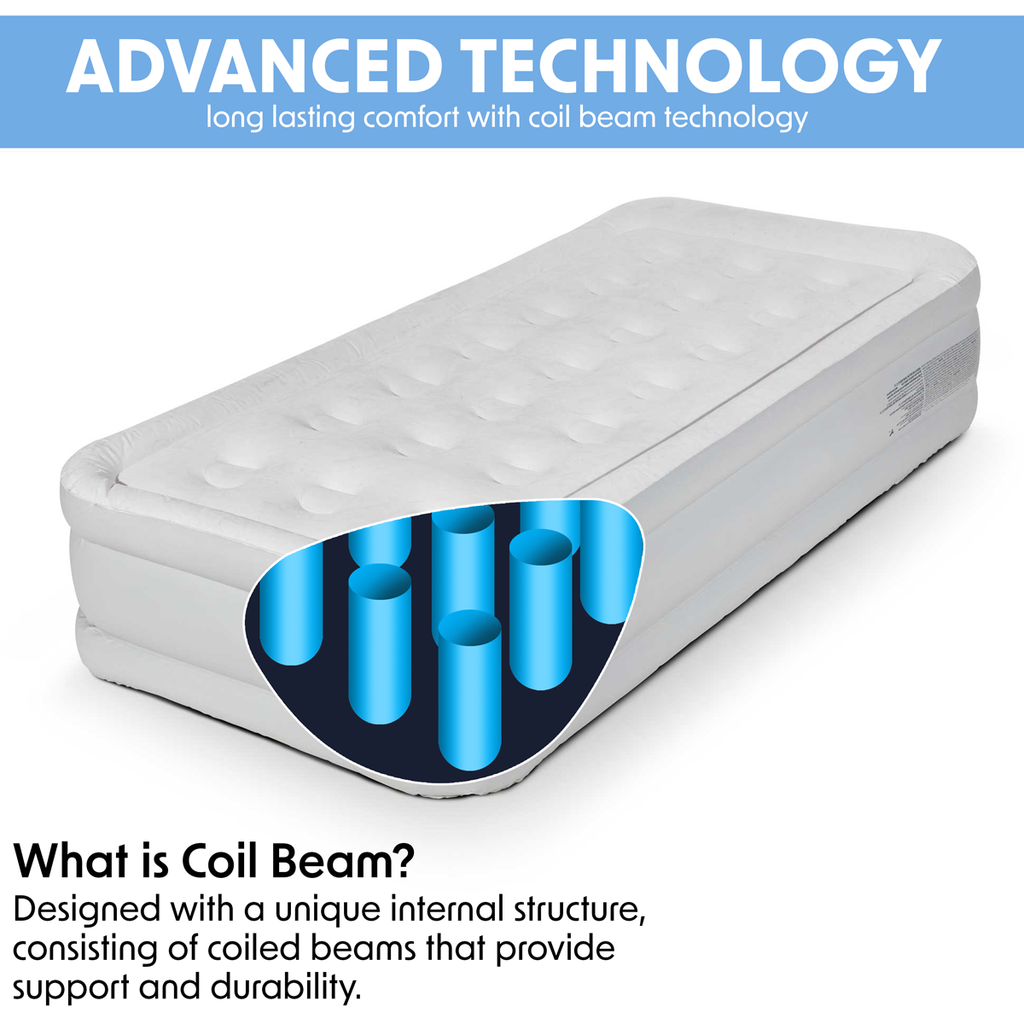 Raised Air Bed with Removable Electric Pump & Storage Bag - Single DL144