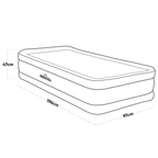 Raised Air Bed with Removable Electric Pump & Storage Bag - Single DL144