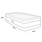 Raised Air Bed with Built-in Electric Pump & Storage Bag - Single DL146