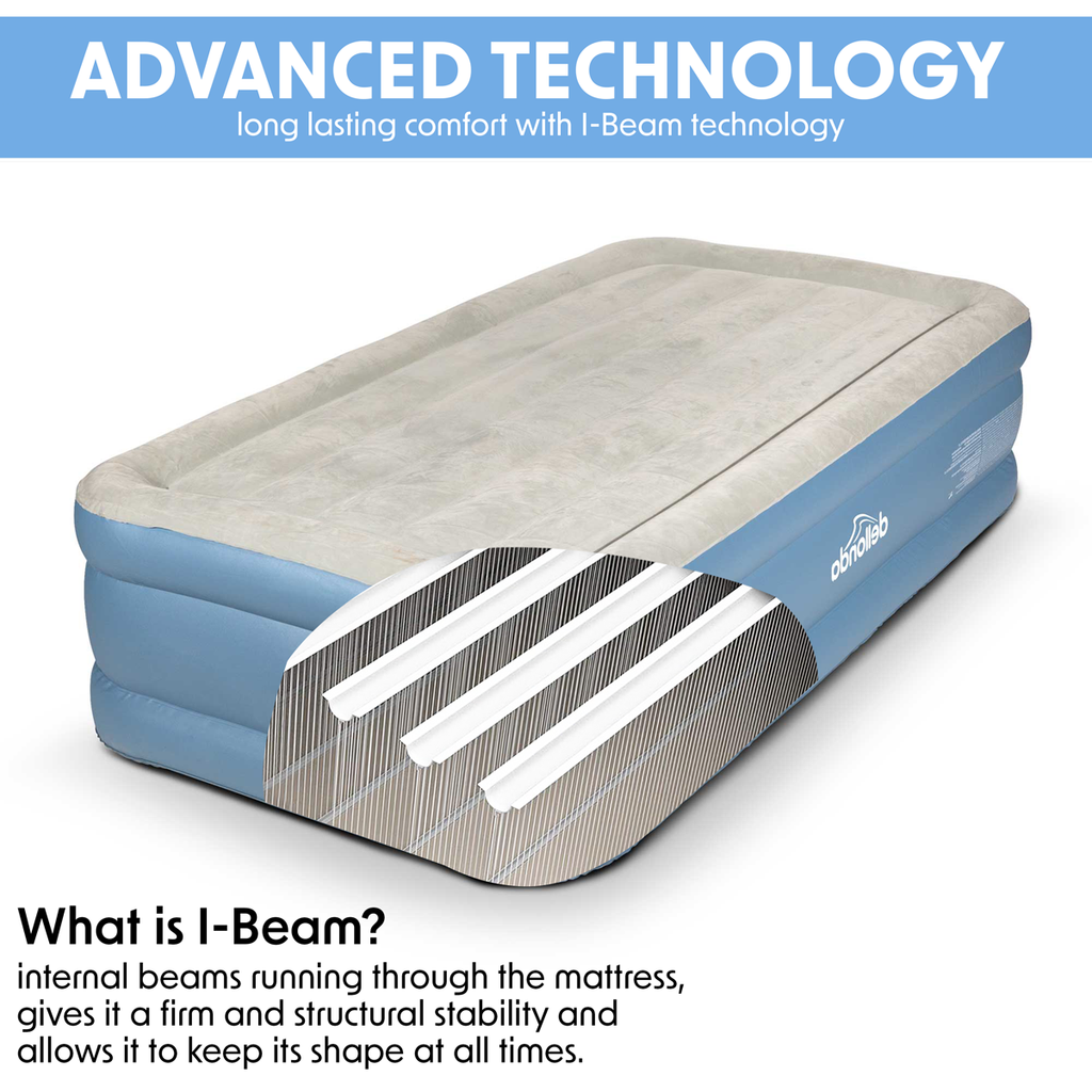 Raised Air Bed with Built-in Electric Pump & Storage Bag - Single DL146