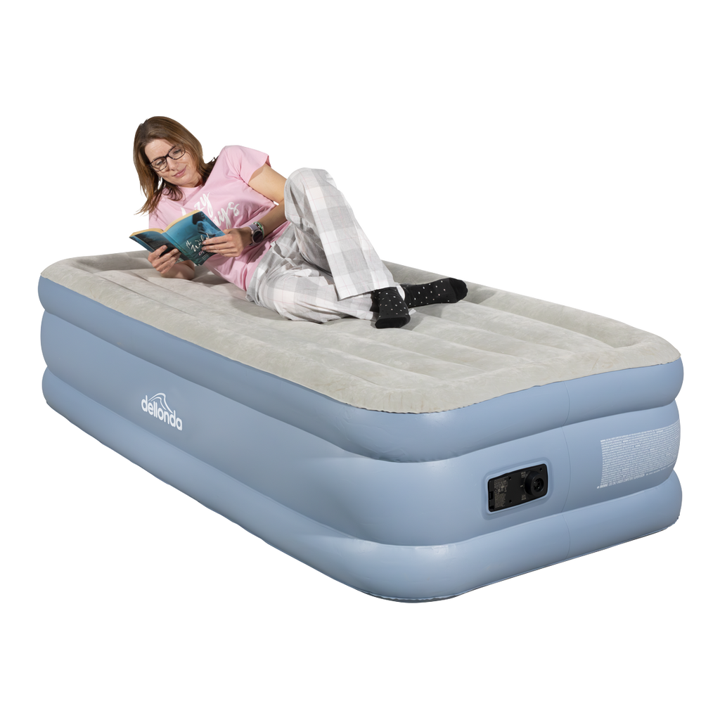 Raised Air Bed with Built-in Electric Pump & Storage Bag - Single DL146