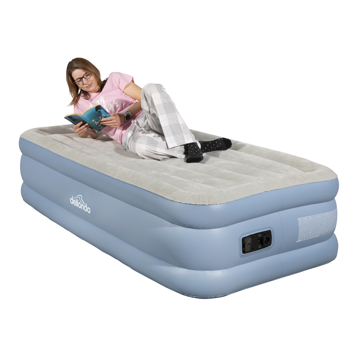 Raised Air Bed with Built-in Electric Pump & Storage Bag - Single DL146