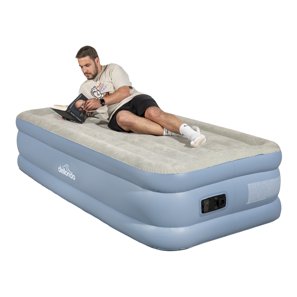 Raised Air Bed with Built-in Electric Pump & Storage Bag - Single DL146