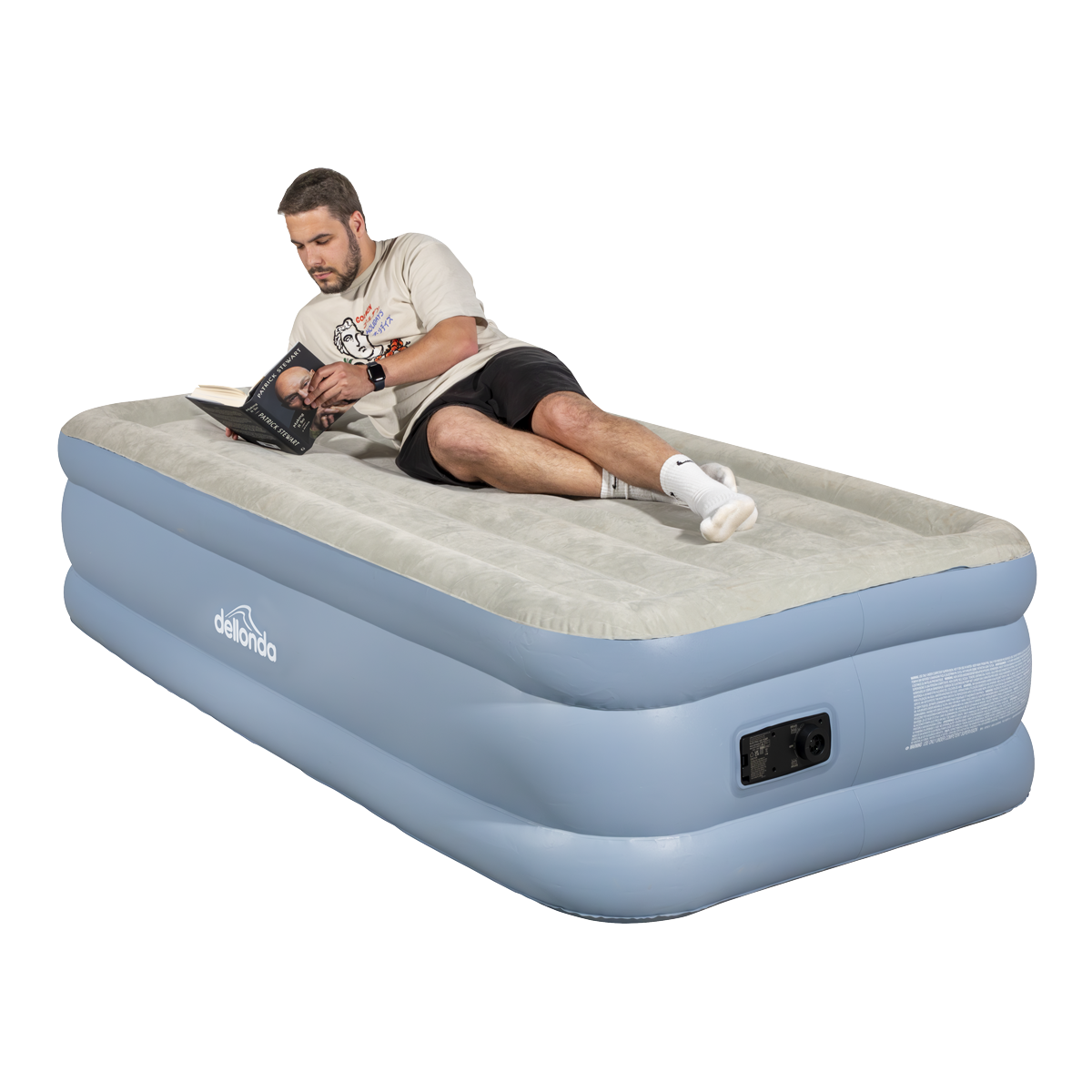 Raised Air Bed with Built-in Electric Pump & Storage Bag - Single DL146