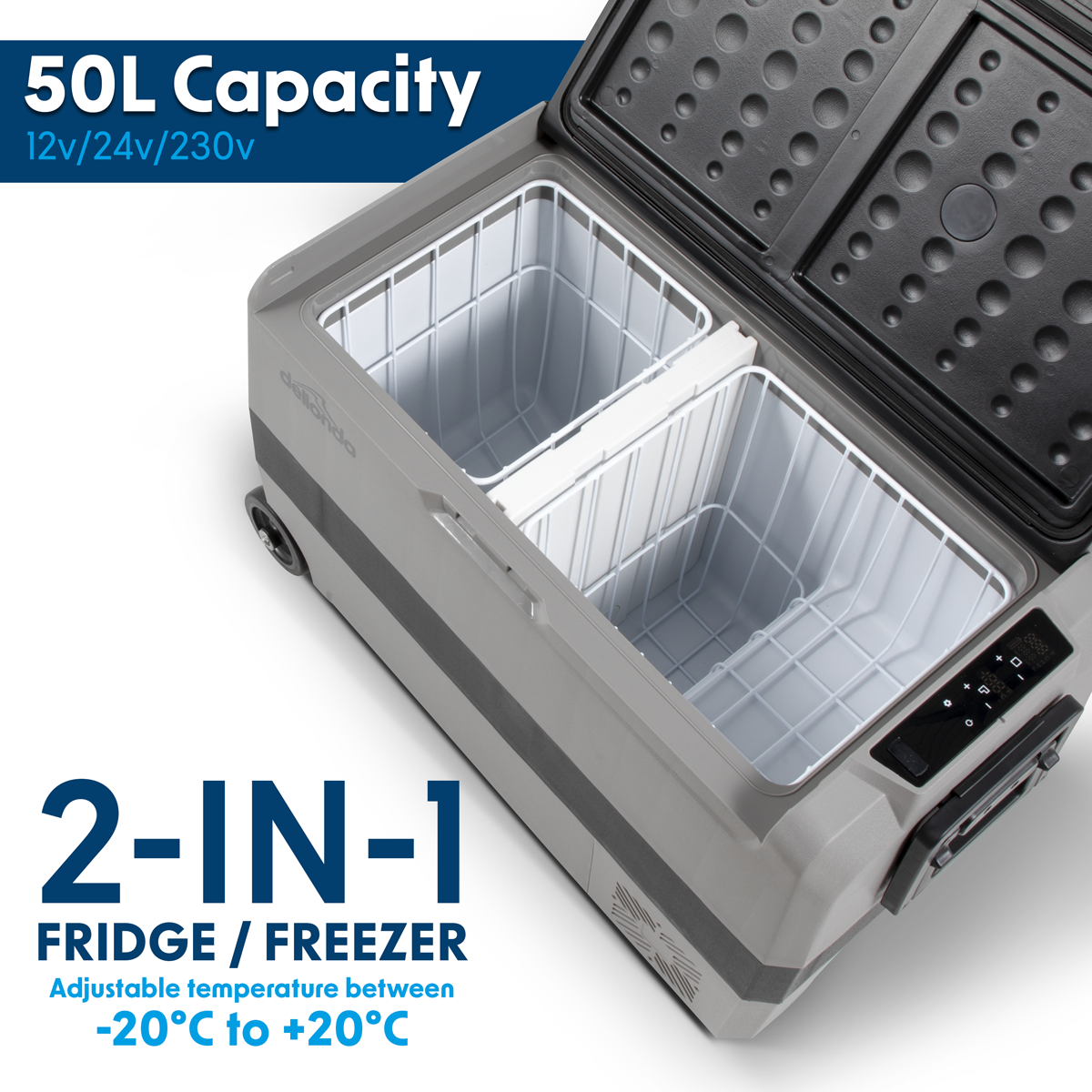 Portable Fridge Freezer/Cool Box with LED Display 50L DL14