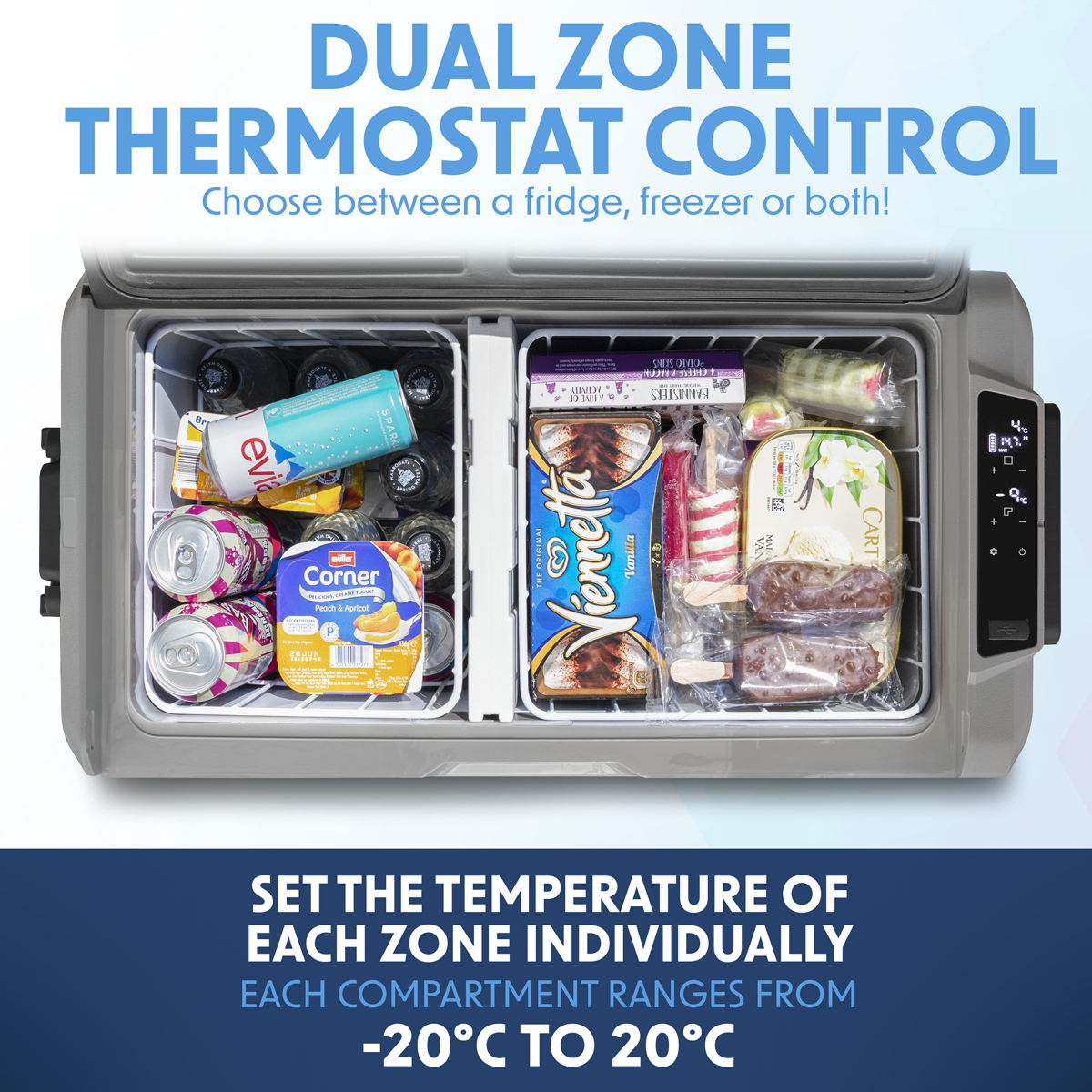 Portable Fridge Freezer/Cool Box with LED Display 50L DL14