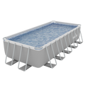 Deluxe Steel Frame Rectangular Swimming Pool with Step Ladder & Filter Pump 21ft DL150