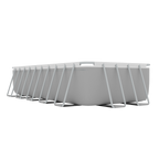 Deluxe Steel Frame Rectangular Swimming Pool with Step Ladder & Filter Pump 21ft DL150