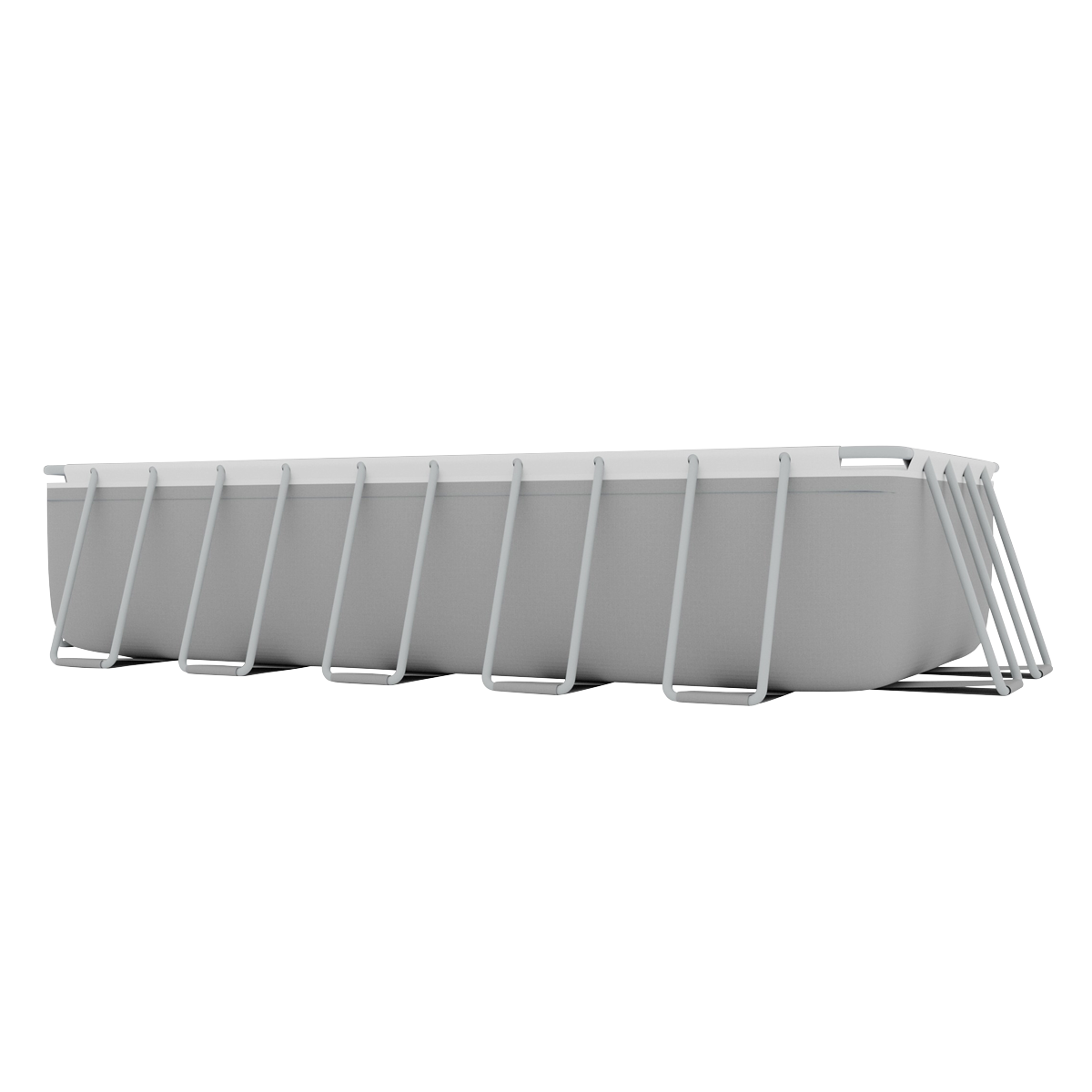 Deluxe Steel Frame Rectangular Swimming Pool with Step Ladder & Filter Pump 21ft DL150