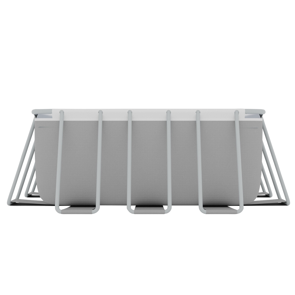 Deluxe Steel Frame Rectangular Swimming Pool with Step Ladder & Filter Pump 25ft DL151
