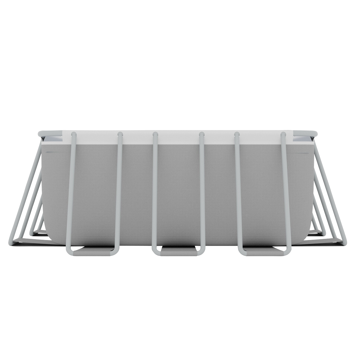 Deluxe Steel Frame Rectangular Swimming Pool with Step Ladder & Filter Pump 25ft DL151