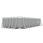 Deluxe Steel Frame Rectangular Swimming Pool with Step Ladder & Filter Pump 25ft DL151