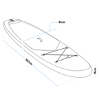 Inflatable Stand-Up Paddle Board 10'6" - Light Blue/White DL152