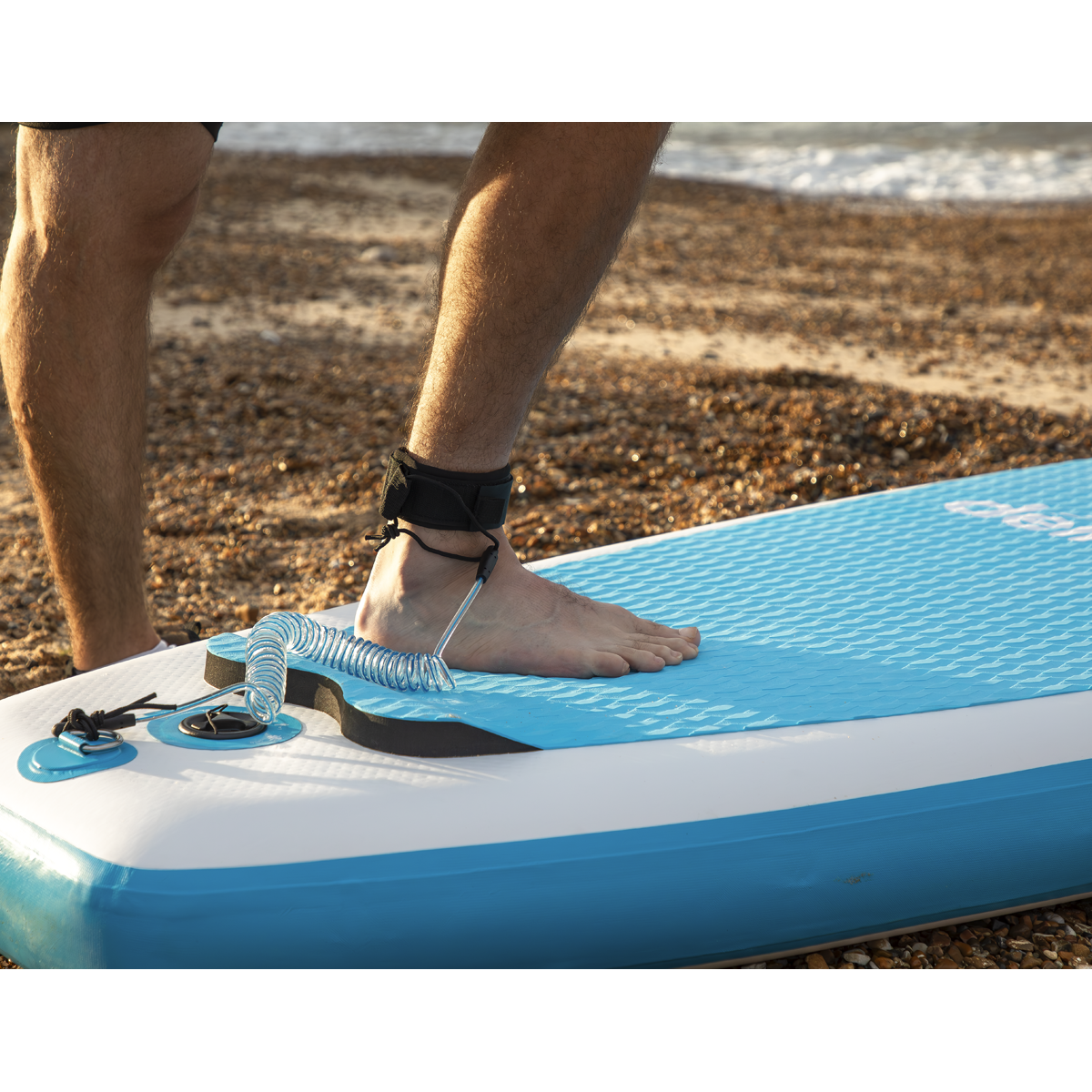 Inflatable Stand-Up Paddle Board 10'6" - Light Blue/White DL152