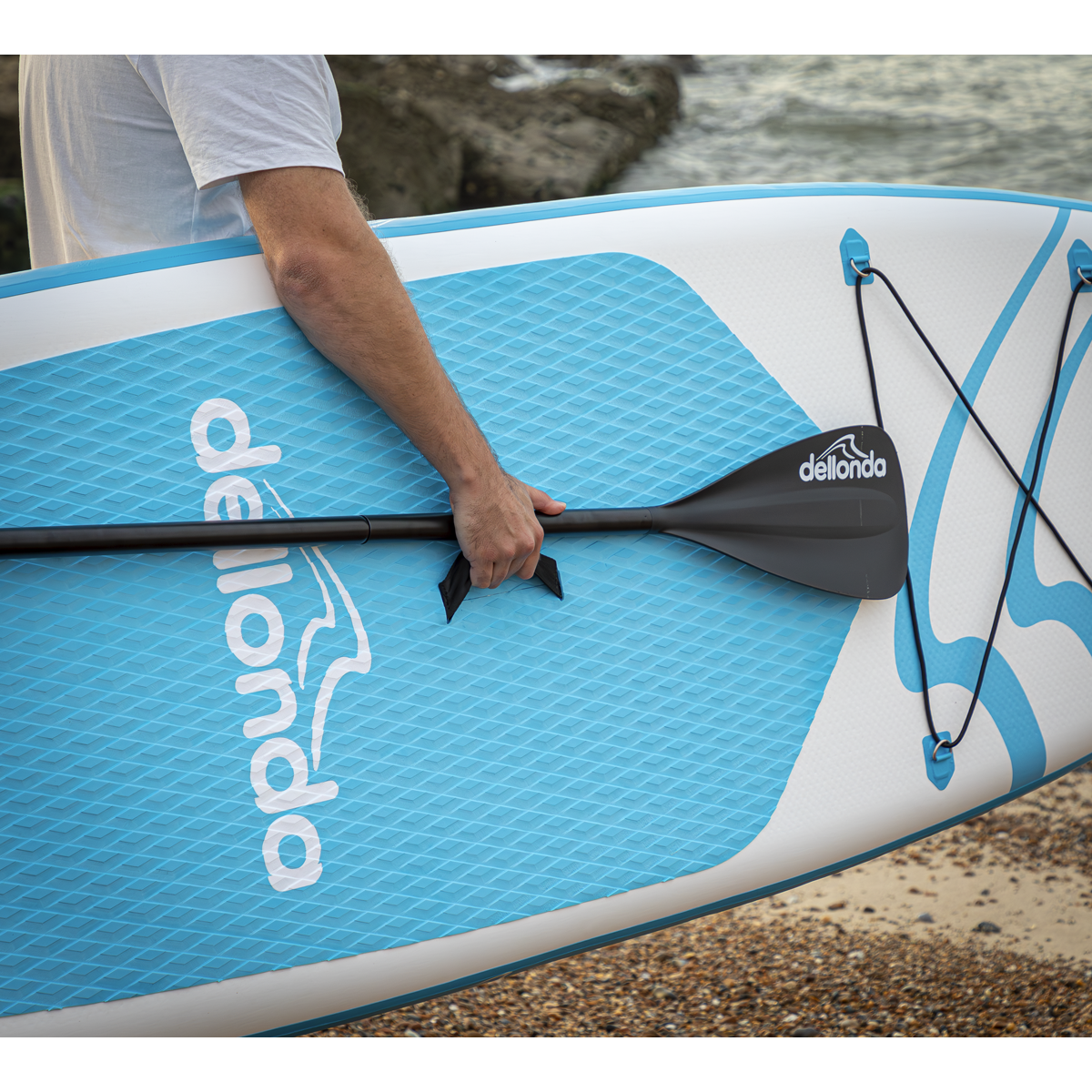 Inflatable Stand-Up Paddle Board 10'6" - Light Blue/White DL152