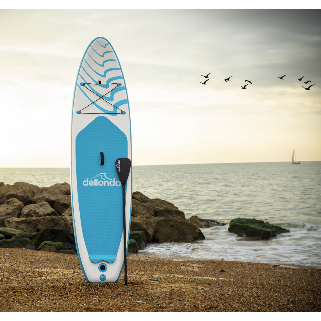 Inflatable Stand-Up Paddle Board 10'6" - Light Blue/White DL152
