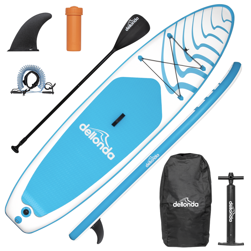 Inflatable Stand-Up Paddle Board 10'6" - Light Blue/White DL152