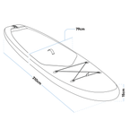 Inflatable Stand-Up Paddle Board 10'2" - Dark Blue/White DL153