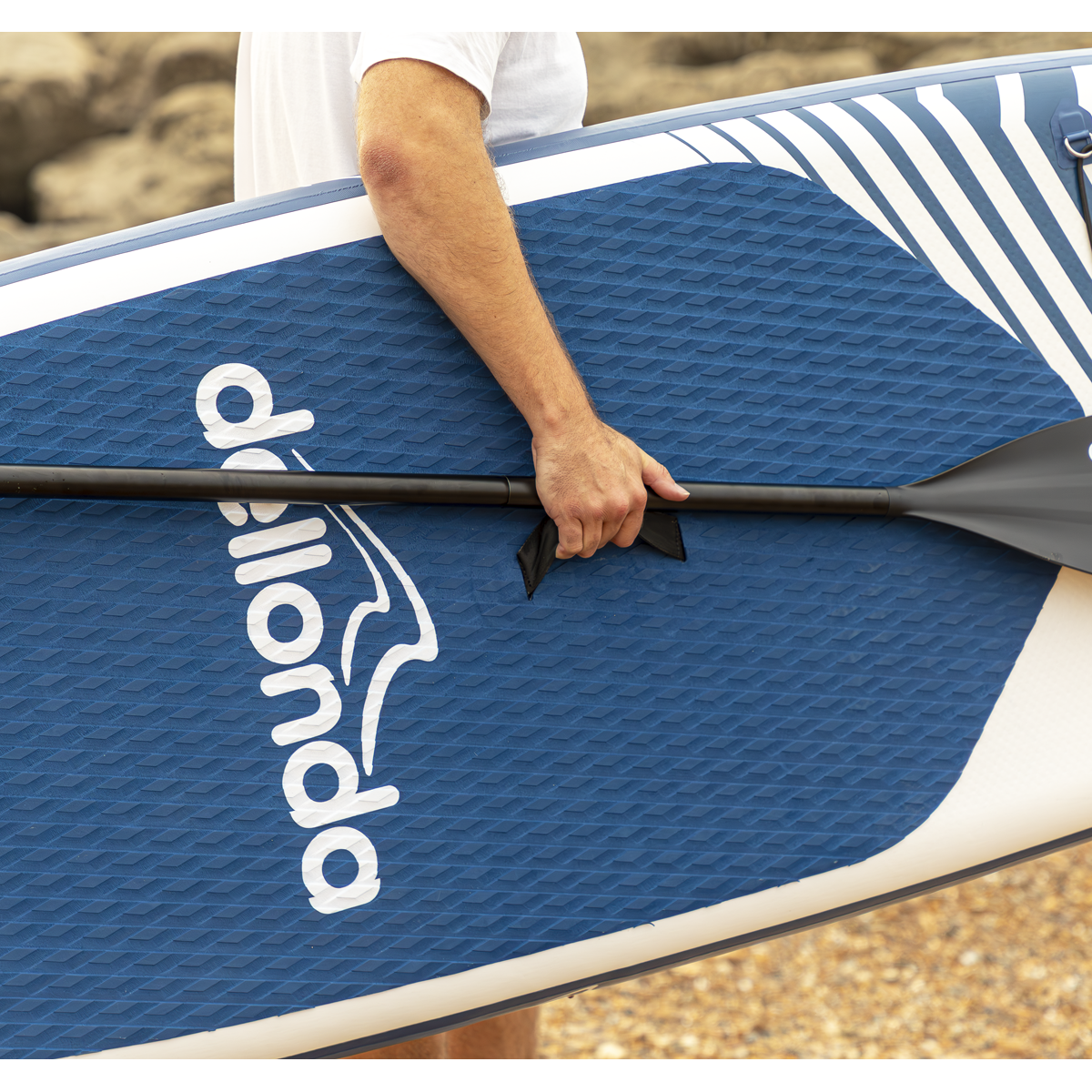 Inflatable Stand-Up Paddle Board 10'2" - Dark Blue/White DL153