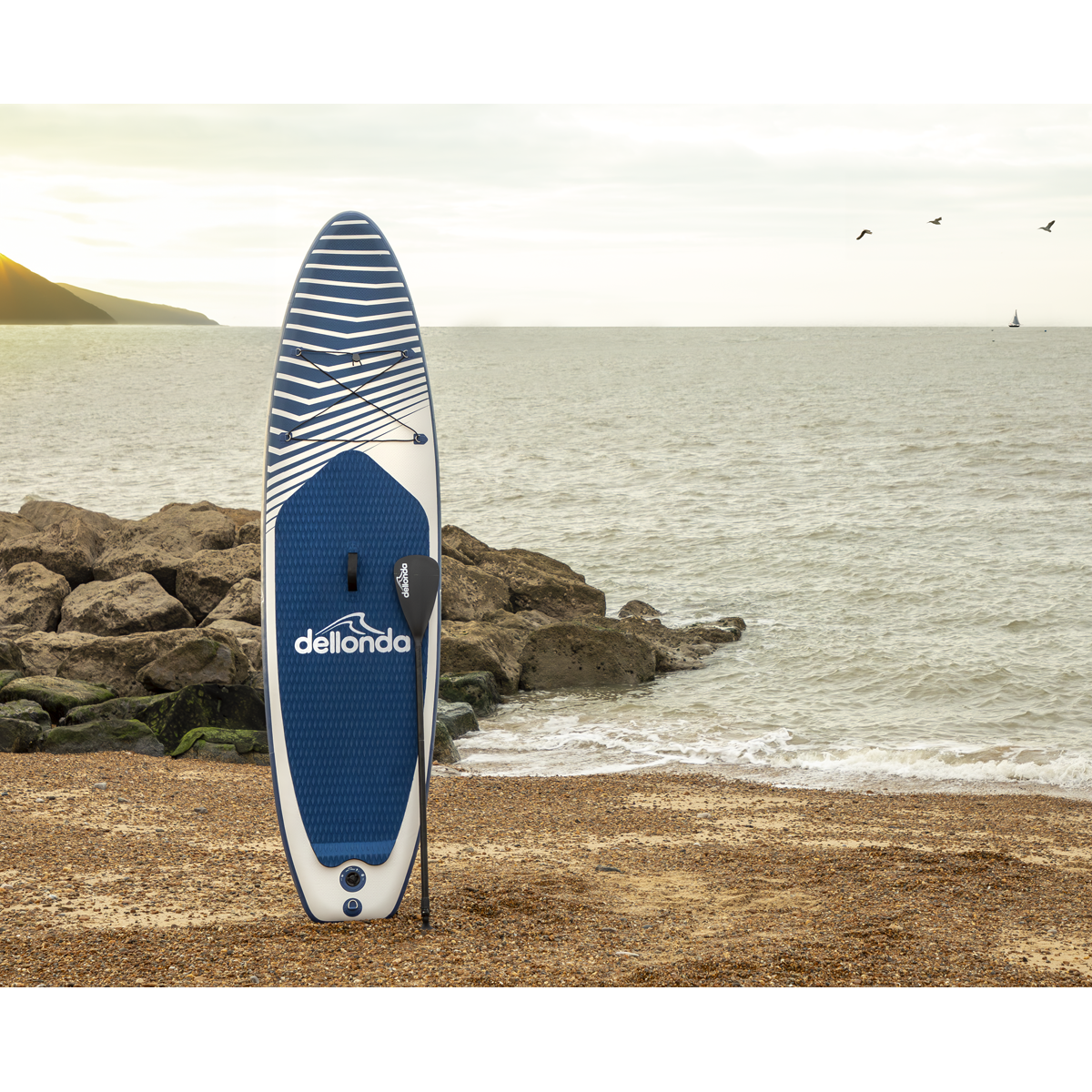 Inflatable Stand-Up Paddle Board 10'2" - Dark Blue/White DL153