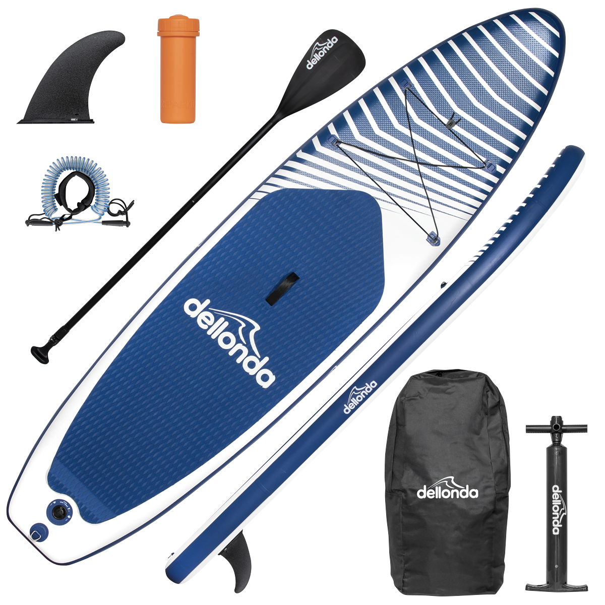 Inflatable Stand-Up Paddle Board 10'2" - Dark Blue/White DL153