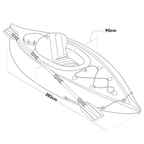 Inflatable One-Person Kayak/Canoe Set with Pump, Carry Bag & Aluminium Oar - Blue/Green DL154