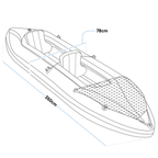 Inflatable 2-Person Kayak/Canoe Set with Pump, Carry Bag & 2 Oars - Blue/Yellow/White DL155
