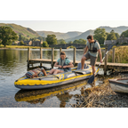 Inflatable 2-Person Kayak/Canoe Set with Pump, Carry Bag & 2 Oars - Blue/Yellow/White DL155