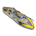 Inflatable 2-Person Kayak/Canoe Set with Pump, Carry Bag & 2 Oars - Blue/Yellow/White DL155