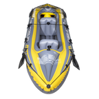 Inflatable 2-Person Kayak/Canoe Set with Pump, Carry Bag & 2 Oars - Blue/Yellow/White DL155