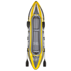 Inflatable 2-Person Kayak/Canoe Set with Pump, Carry Bag & 2 Oars - Blue/Yellow/White DL155