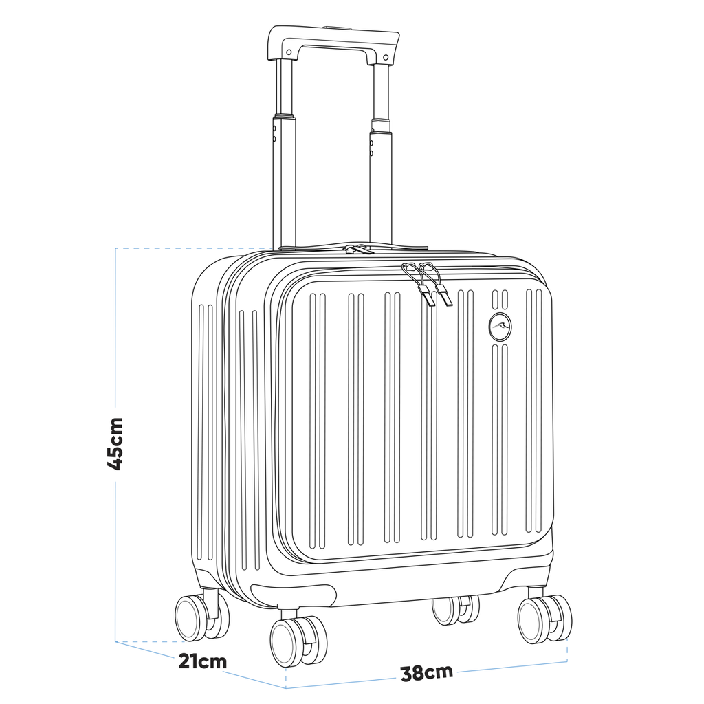Cabin Size Luggage with Laptop Compartments & Dual TSA Lock 18" DL156