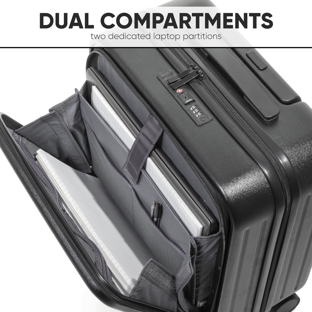 Cabin Size Luggage with Laptop Compartments & Dual TSA Lock 18" DL156