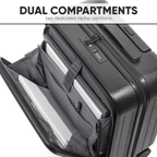 Cabin Size Luggage with Laptop Compartments & Dual TSA Lock 18" DL156
