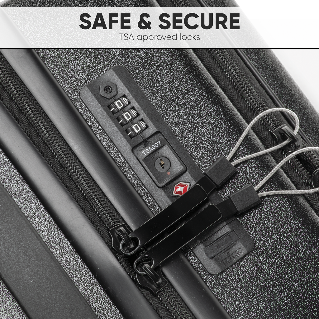 Cabin Size Luggage with Laptop Compartments & Dual TSA Lock 18" DL156