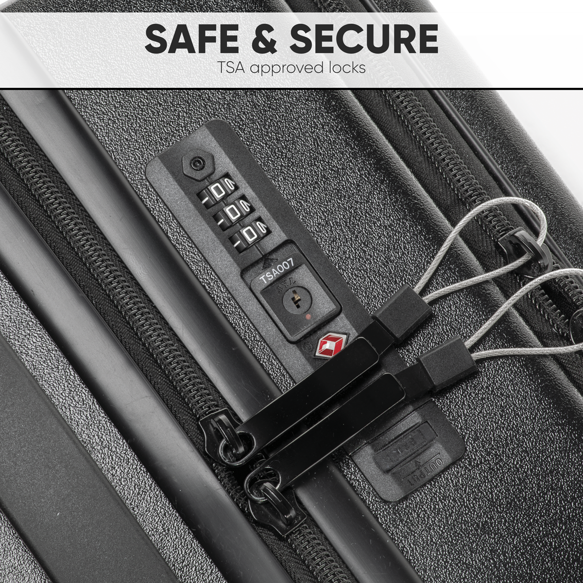 Cabin Size Luggage with Laptop Compartments & Dual TSA Lock 18" DL156