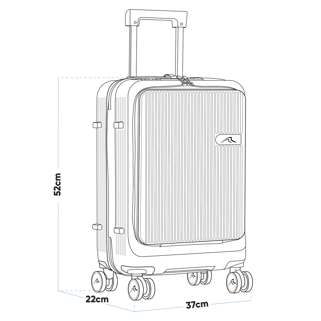Cabin Size Luggage with Laptop Compartments & Dual TSA Lock 20" DL157