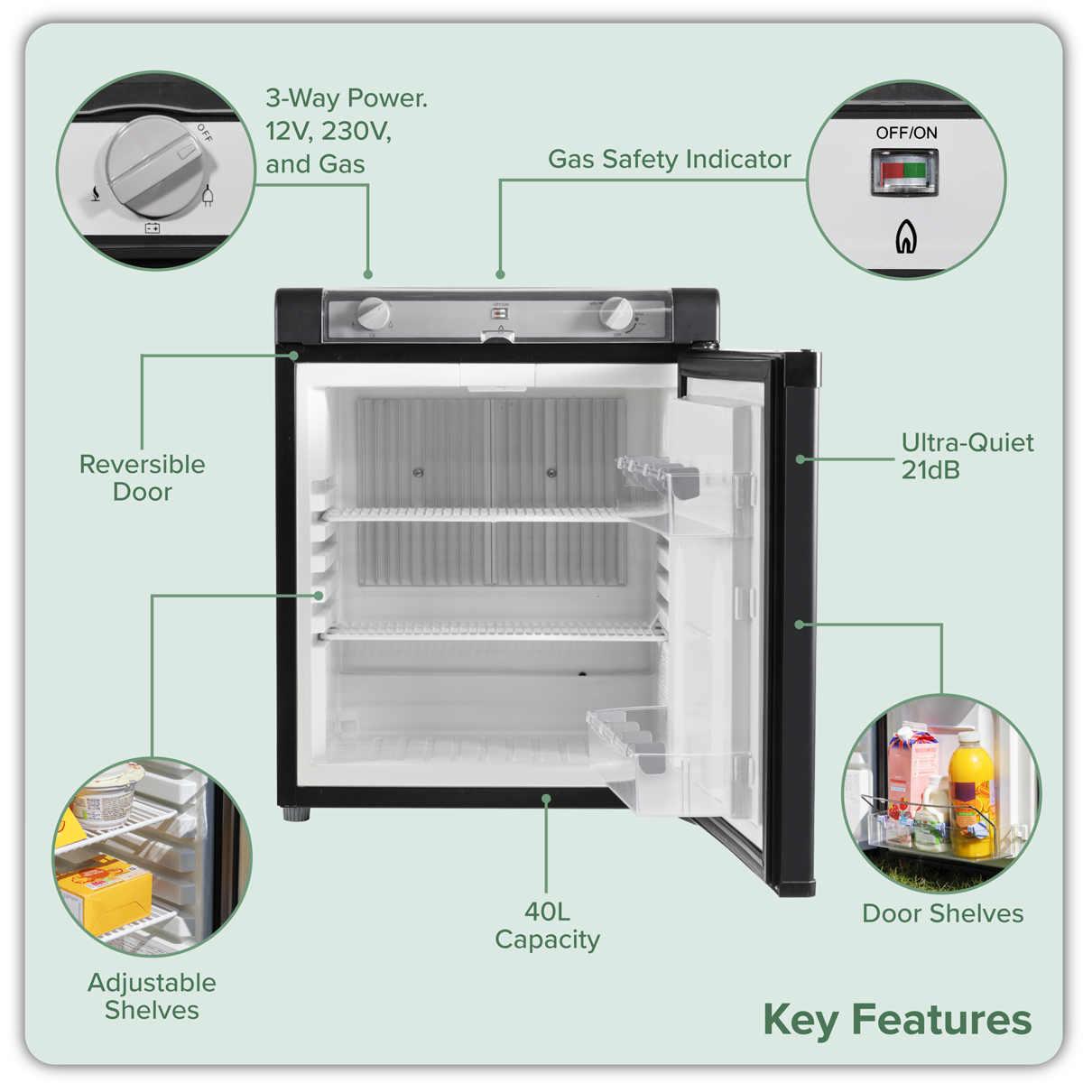 3-Way Fridge 40L DL158