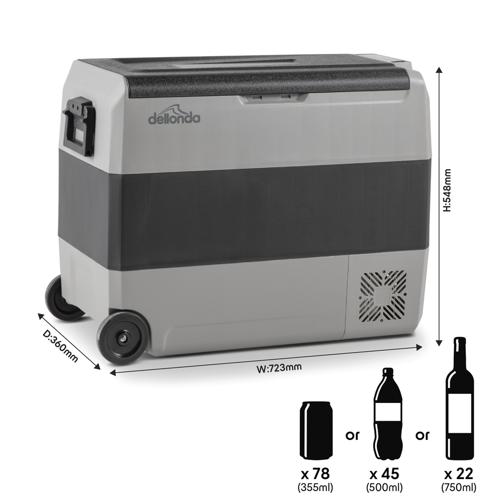Portable Fridge Freezer/Cool Box with LED Display 60L DL15