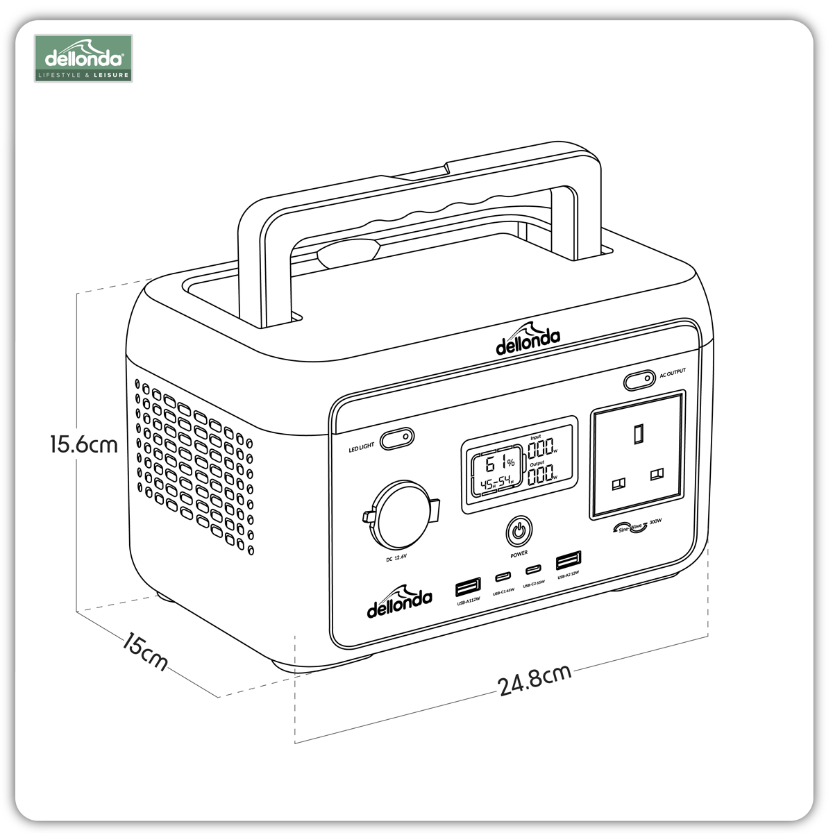 Portable Power Station 300W DL160