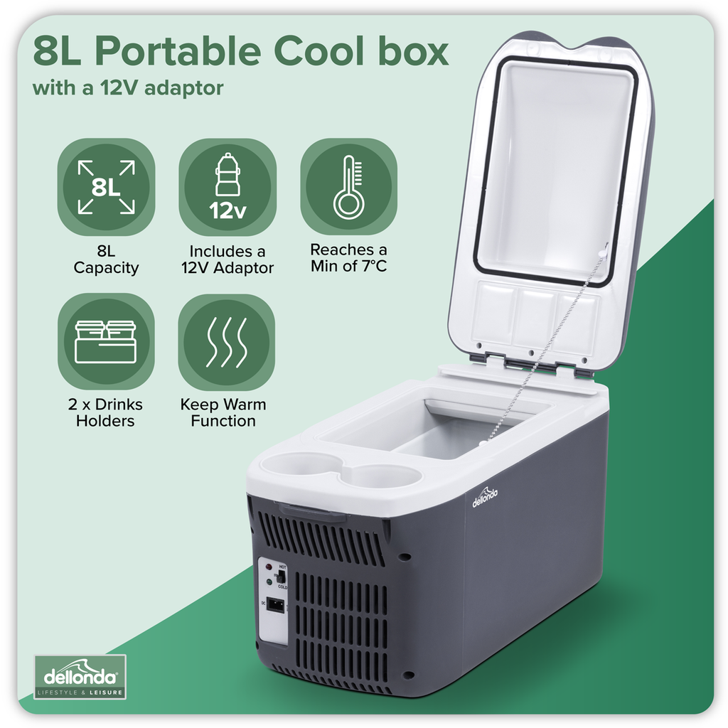 8L Portable Cool Box 12V DL166