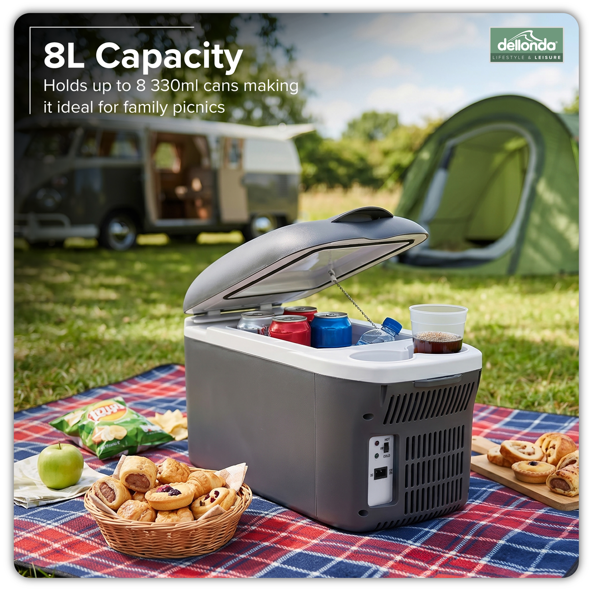 8L Portable Cool Box 12V DL166