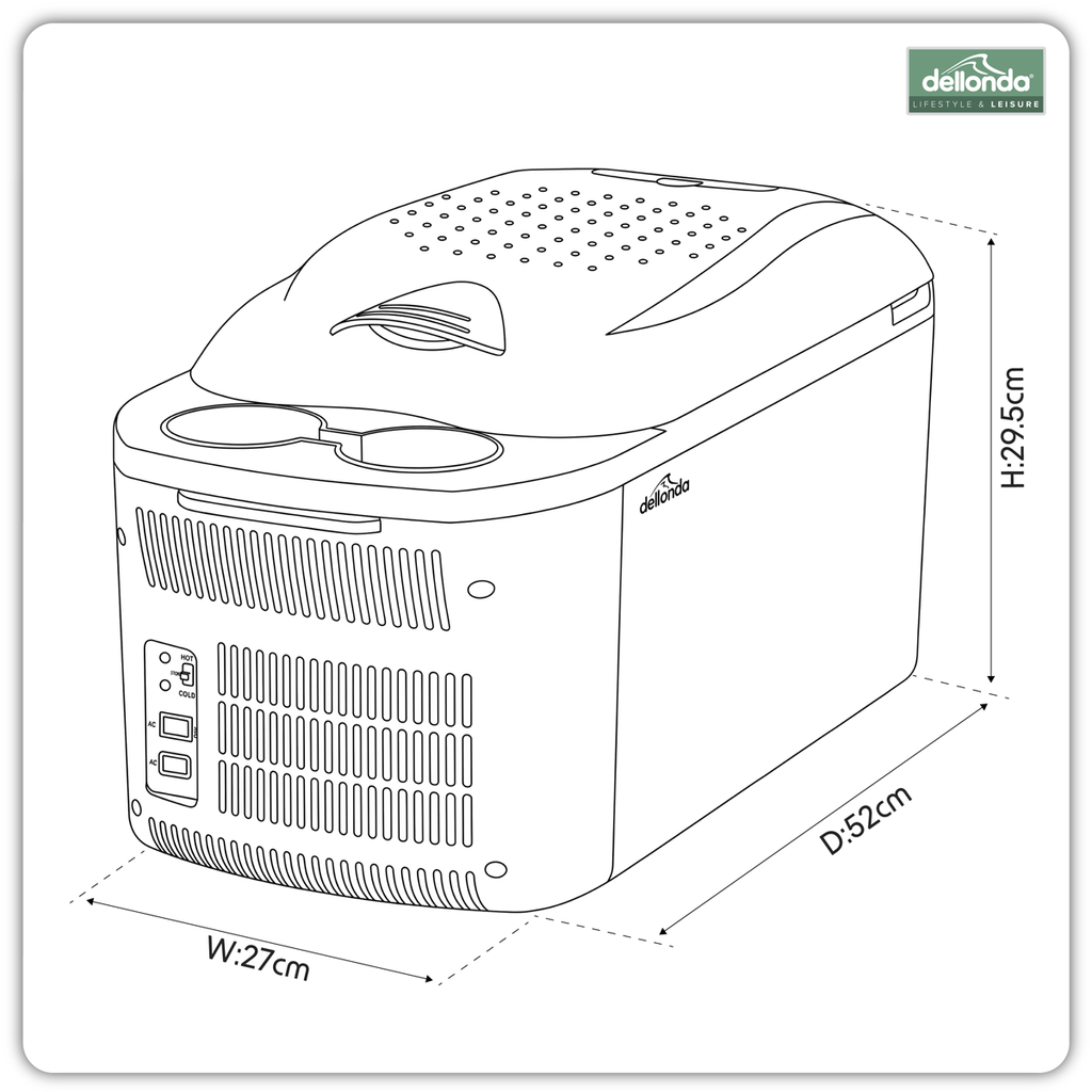 16L Portable Cool Box 12V/230V DL167