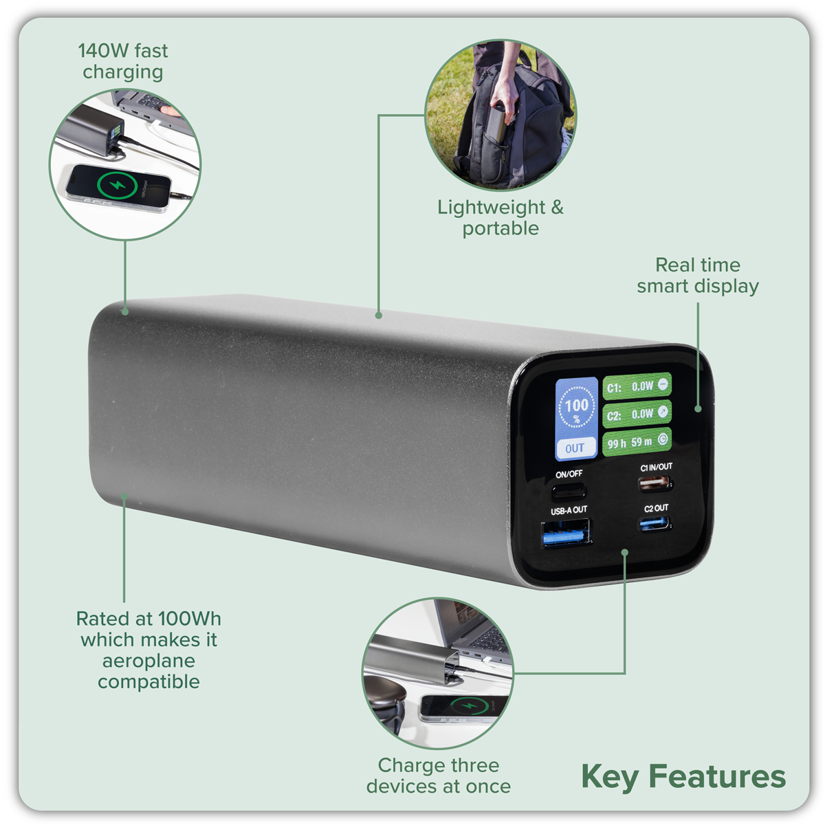 Portable Power Bank 140W 27000mAh DL168