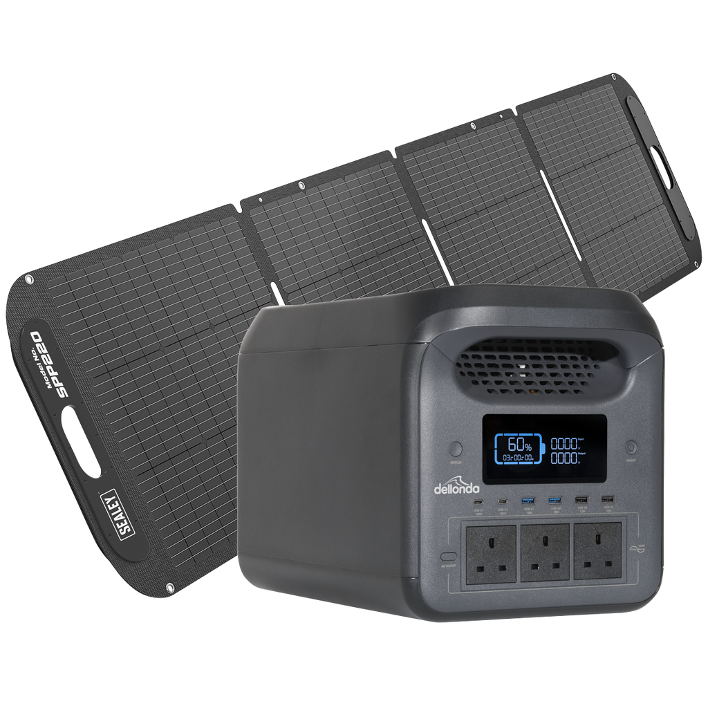Portable Power Station 1800W & ETFE Foldable Solar Panel 220W DL180