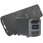 Portable Power Station 3000W & ETFE Foldable Solar Panel 220W DL181