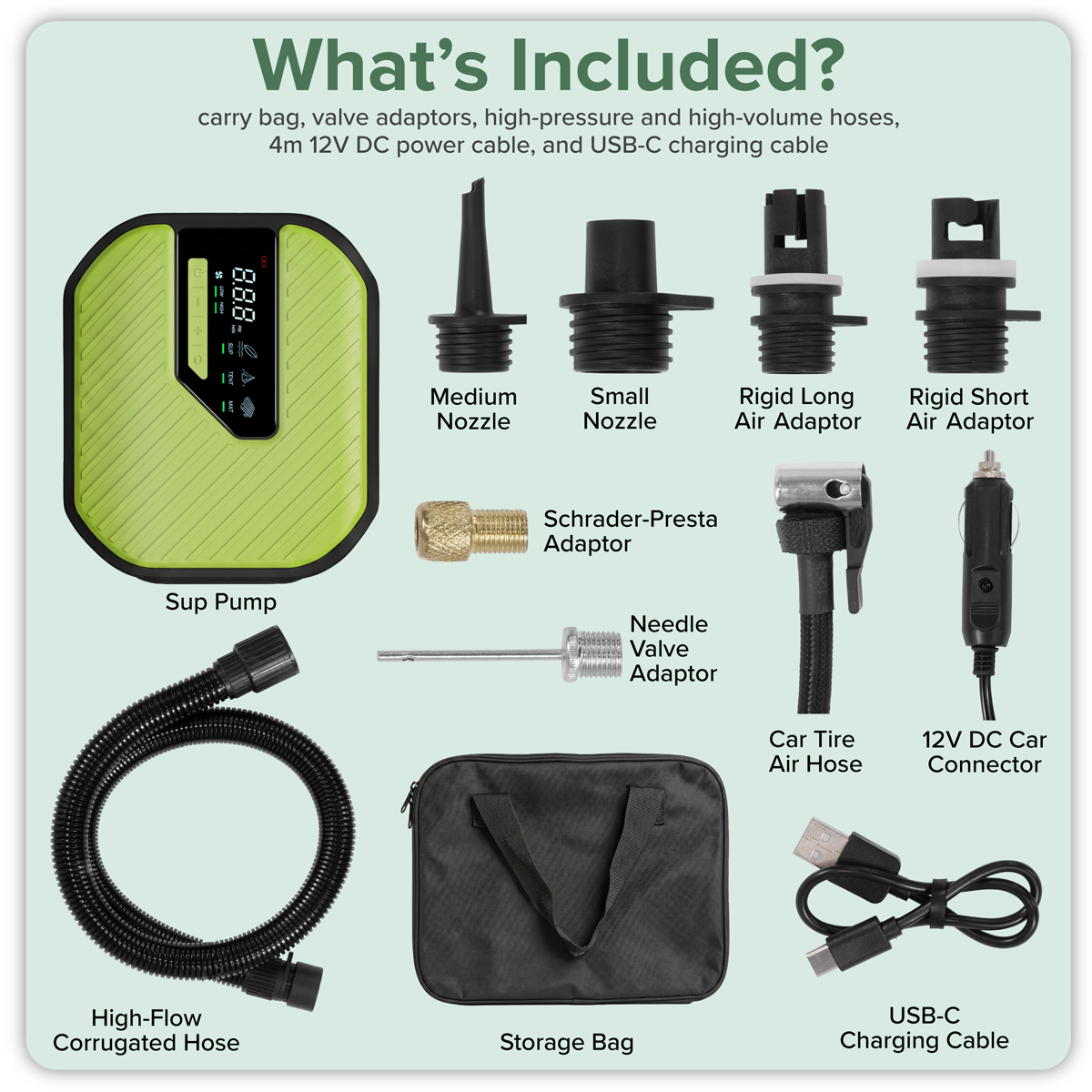Rechargeable & 12V DC Electric SUP Pump DL185