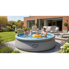 Paddling/Swimming Pool & Pump 15ft - Gray Rattan Effect DL18