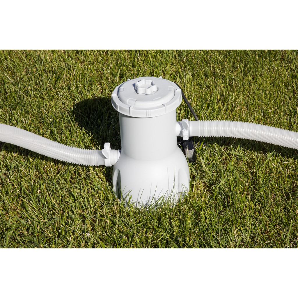 Paddling/Swimming Pool & Pump 15ft - Gray Rattan Effect DL18