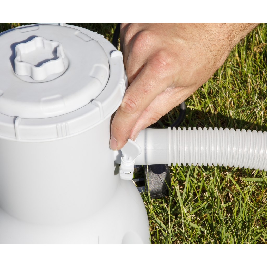 Paddling/Swimming Pool & Pump 15ft - Gray Rattan Effect DL18